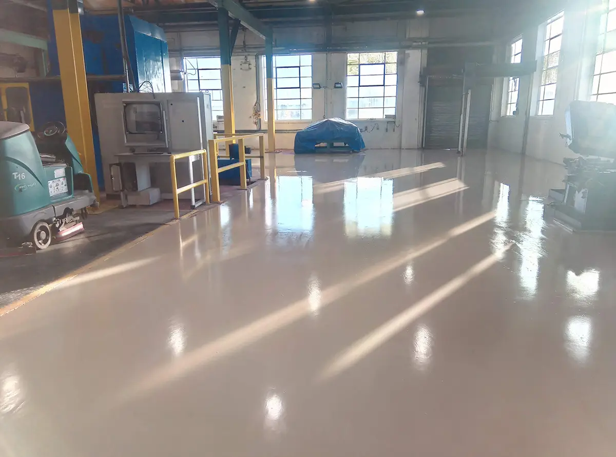After installation of pump screed